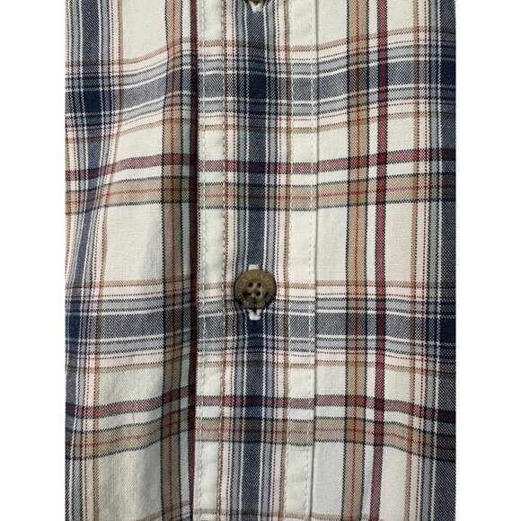 Carhartt Men's 100% Cotton Casual Button Down Short Sleeve Plaid Shirt Size XL - Picture 5 of 12